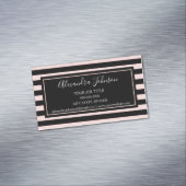 バラ金ゴールドと白大理石の髪とメイクアップ マグネット名刺 (インサイチュ)