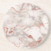 バラ金ゴールドと白大理石 コースター (正面)