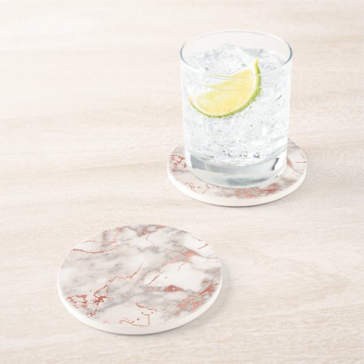 バラ金ゴールドと白大理石 コースター (側面)