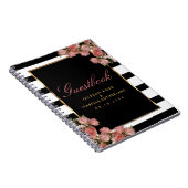 バラ金ゴールドと白黒のストライプ- Guestbook ノートブック (右側)