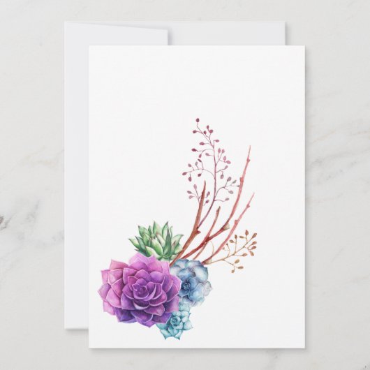 バラ金ゴールドと赤面の幾何学的結婚写真 セーブザデート (裏面)