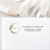 バラ金ゴールドと赤面グリネリー結婚ズモノグラム ラベル (インサイチュ)