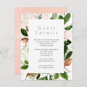 バラ金ゴールドと赤面グリーンリー結婚ズゲスト詳細 エンクロージャーカード (正面/裏面)