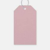 バラ金ゴールドと赤面ピンククリスマスボーブル ギフトタグ (裏面)