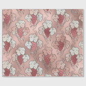バラ金ゴールドと赤面ピンクワフランスのインをテーマ ラッピングペーパー (フラット)