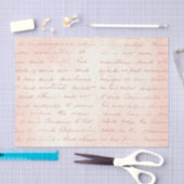 バラ金ゴールドと赤面ピンクヴィンテージ書道 薄葉紙 (クラフト)