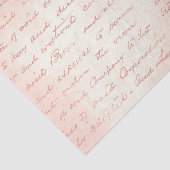 バラ金ゴールドと赤面ピンクヴィンテージ書道 薄葉紙 (詳細)