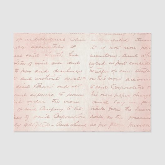 バラ金ゴールドと赤面ピンクヴィンテージ書道 薄葉紙 (正面)