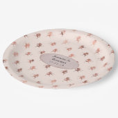 バラ金ゴールドと赤面フォイルヴィンテージユニコーン結婚ズ ペーパープレート (アングル)