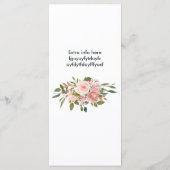 バラ金ゴールドと赤面フローラブライダルお茶テイスティングメニュー メニュー (裏面)