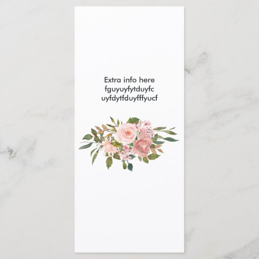 バラ金ゴールドと赤面フローラブライダルお茶テイスティングメニュー メニュー (裏面)