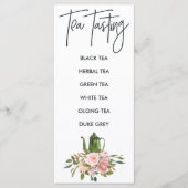 バラ金ゴールドと赤面フローラブライダルお茶テイスティングメニュー メニュー (正面)