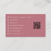 バラ金ゴールドと赤面ロサンゼルスマニキュアサロン 名刺 (裏面)