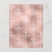 バラ金ゴールドと赤面ヴィンテージウェディングゲスト詳細 エンクロージャーカード (裏面)