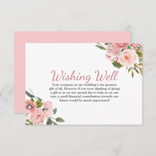 バラ金ゴールドと赤面結婚の花の願い井戸 エンクロージャーカード (正面/裏面)