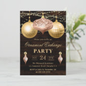 バラ金ゴールドと金ゴールドクリスマスオーナメント交換 招待状 (スタンド正面)