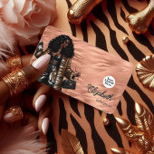 バラ金ゴールドと金ゴールドタイガースキンブラックウーマンボス 名刺