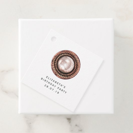 バラ金ゴールドと銅ヴィンテージシックなボタン フェイバータグ (インサイチュ)