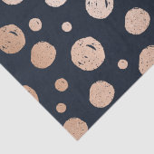 バラ金ゴールドと黒ドットパターン 薄葉紙 (詳細)