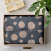 バラ金ゴールドと黒ドットパターン 薄葉紙 (ギフト)