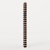 バラ金ゴールドと黒パガーリータストライプのーン Case-Mate iPhoneケース (裏面/右)