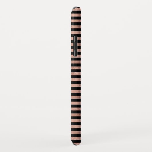 バラ金ゴールドと黒パガーリータストライプのーン Case-Mate iPhoneケース (裏面/右)