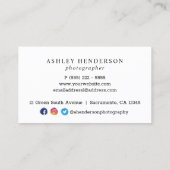 バラ金ゴールドと黒|写真の名刺 名刺 (裏面)