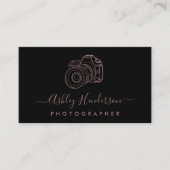 バラ金ゴールドと黒|写真の名刺 名刺 (正面)