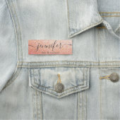 バラ金ゴールドのエラートレンディースクリプトモダン 名札 (インサイチュ)