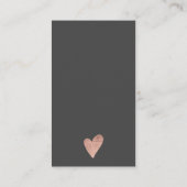 バラ金ゴールドのブラシストロークのロ感謝していゴの順序 名刺 (裏面)