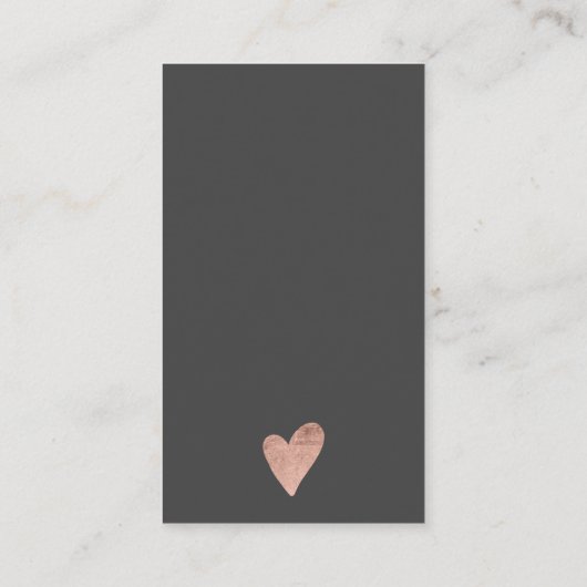 バラ金ゴールドのブラシストロークのロ感謝していゴの順序 名刺 (裏面)