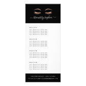 バラ金ゴールドのラッシュと眉 |価格またはサービス ラックカード (正面)