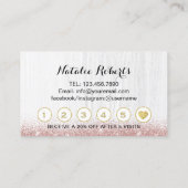 バラ金ゴールドのラッシュメイクアップアーティストサロンロイヤリティ ロイヤリティカード (裏面)