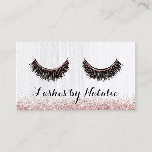 バラ金ゴールドのラッシュメイクアップアーティストサロンロイヤリティ ロイヤリティカード (正面)