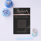 バラ金ゴールドのラッシュメイクアップアーティストフローラ美しいサロン チラシ (シングル)