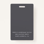 バラ金ゴールドの写真と名前 バッジ (裏面)