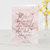 バラ金ゴールドの引用文信じ彼女は彼女が行うことができた カード (黄色い花)