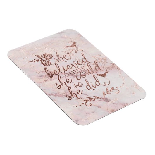 バラ金ゴールドの引用文信じ彼女は彼女が行うことができた マグネット (右側)