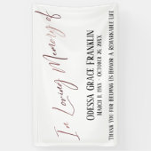 バラ金ゴールドの手書き入力の愛情のある記憶モダン内 横断幕 (縦)