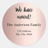 バラ金ゴールドの新しいアドレスの移動 ラウンドシール (正面)