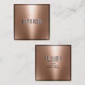 バラ金ゴールドの最小エレガント企業モダンと スクエア名刺 (正面/裏面)