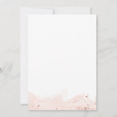 バラ金ゴールドの水の色それが女の子の赤ちゃんシャワー 招待状 (裏面)