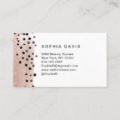 バラ金ゴールドの水彩（黒点） 名刺 (裏面)