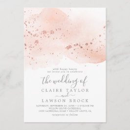 バラ金ゴールドの水結婚色の色 招待状