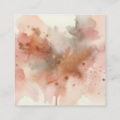 バラ金ゴールドの水色ピンク結婚ズありがとう エンクロージャーカード (裏面)