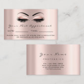 バラ金ゴールドの消灯メイクアップアポイントメントカード 名刺 (正面/裏面)