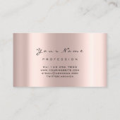 バラ金ゴールドの消灯メイクアップアポイントメントカード 名刺 (裏面)