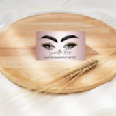 バラ金ゴールドの点滅とブローズアーティストのQRコードモダン 名刺