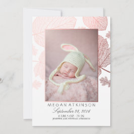 バラ金ゴールドの生まれたばかりの秋写真の誕生発表 案内状