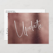 バラ金ゴールドの結婚更新の延期 ポストカード (正面/裏面)